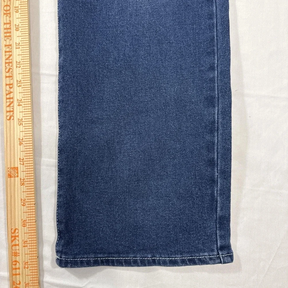 jEANS sTRAIGHT True Religion ricky fLAP  mens 40x31  mEDIUM wASH wHISKERING